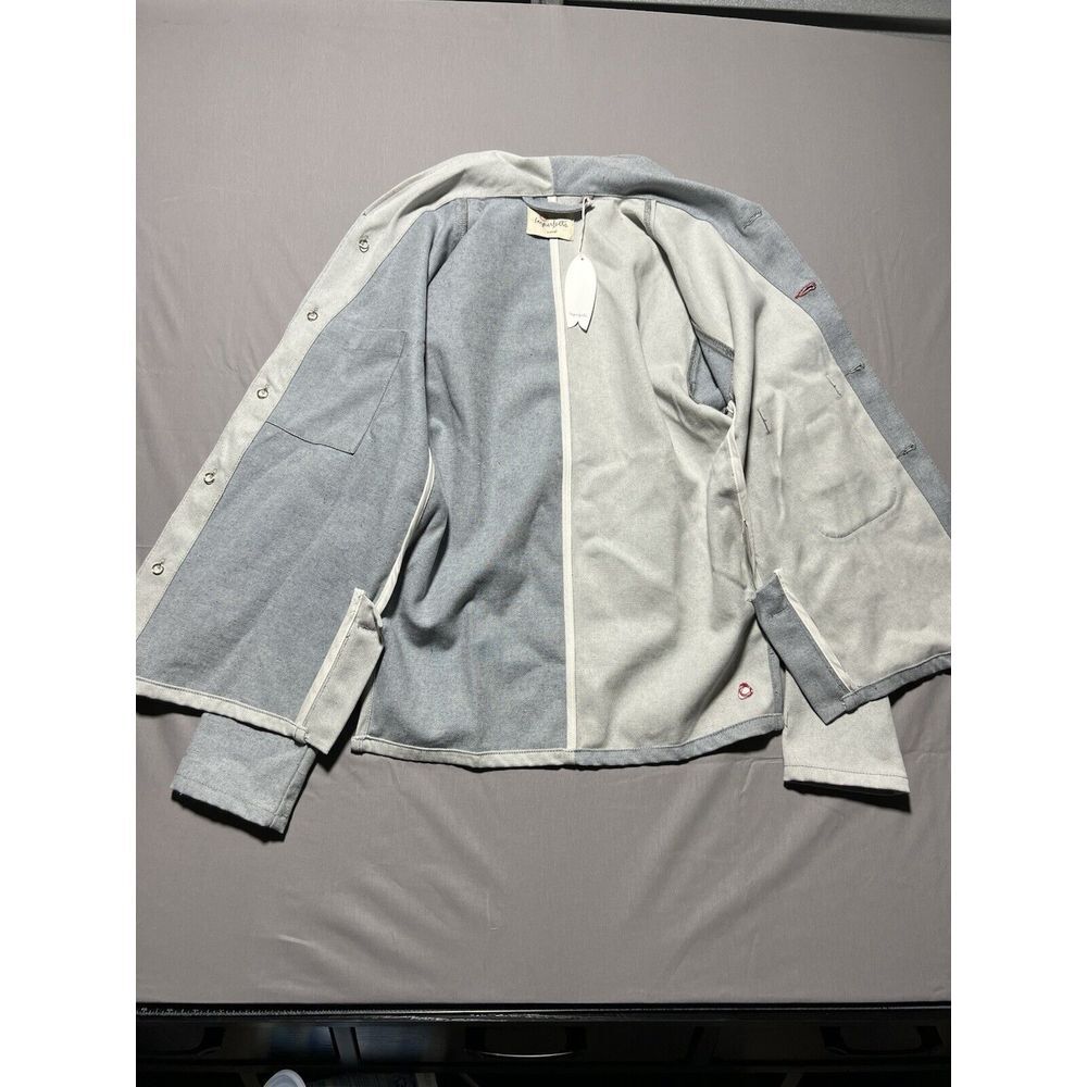 Imperfects Jacket Mens Shepards‎ Denim Button Up Patchwork Chore Coat Shacket XS - Picture 8 of 16